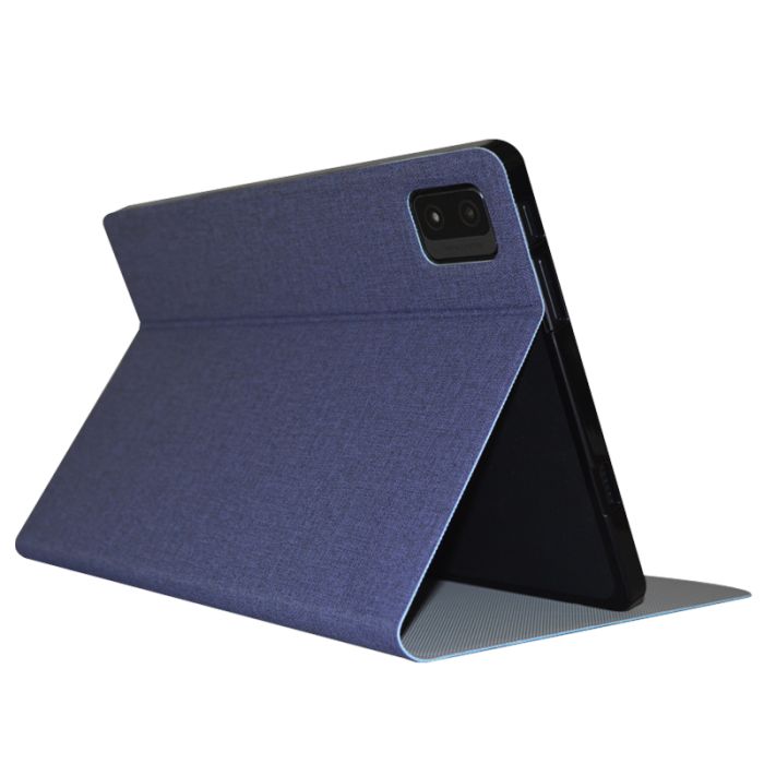 Чехол книжка для планшета Blackview Tab 12 / Tab 12 Pro / подставка / силиконовая основа / синий