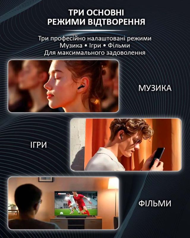 Бездротові навушники LX-10 TWS Earbuds з LED дисплеєм, Bluetooth 5.4, ANC + ENC, 320mAh Black