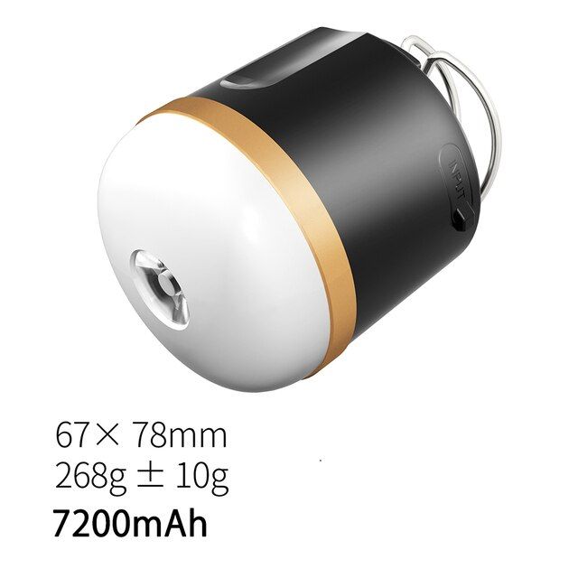 Ліхтар ручний кемпінговий Portable Light, 5 режимів, Powerbank 7200mAh, магніт, IP65 Чорний