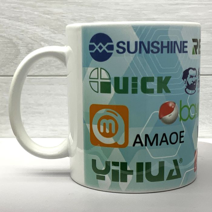 Фирменная кружка VNGSM + Mechanic, Amaoe, Zhanlida, Quick, Sunshine, Relife, Vetus, Baku (330 ml)