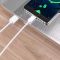 Кабель USB Type-C с удлиненным разъемом / длина коннектора 10мм / 1м Белый