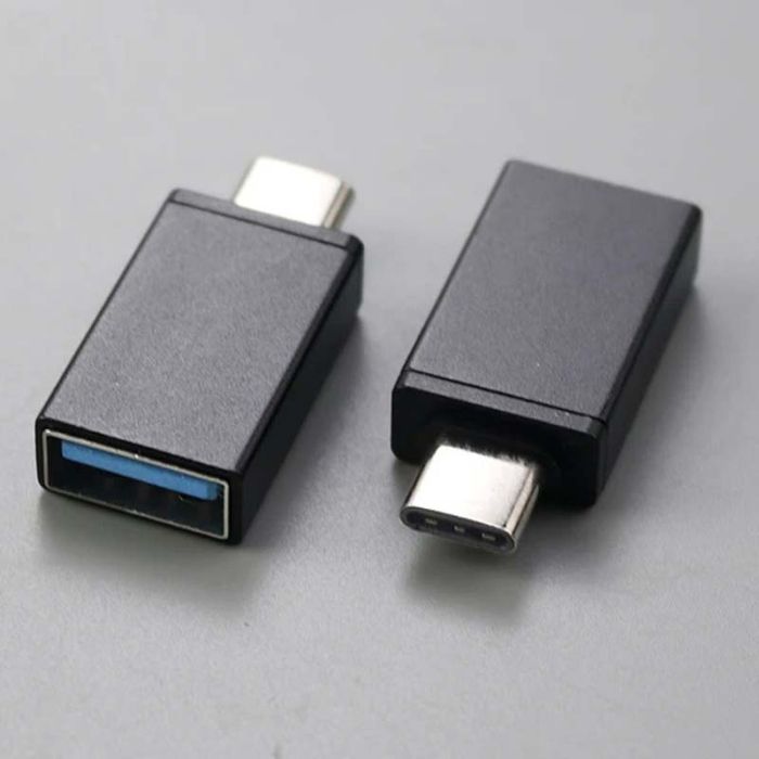 OTG переходник USB Type-C - USB 3.0 адаптер Черный
