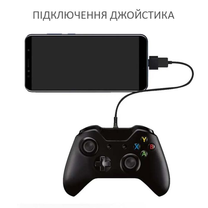 OTG переходник USB Type-C - USB 2.0 адаптер Черный