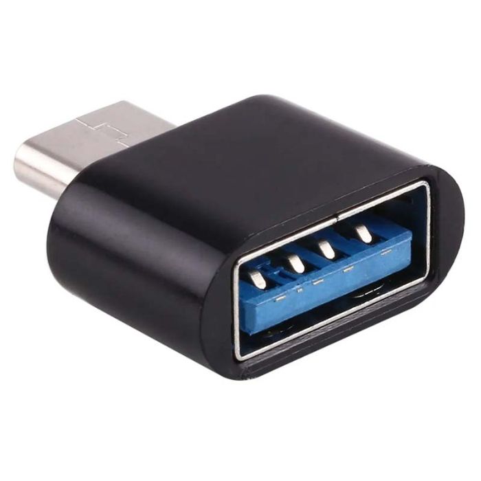 OTG переходник USB Type-C - USB 2.0 адаптер Черный