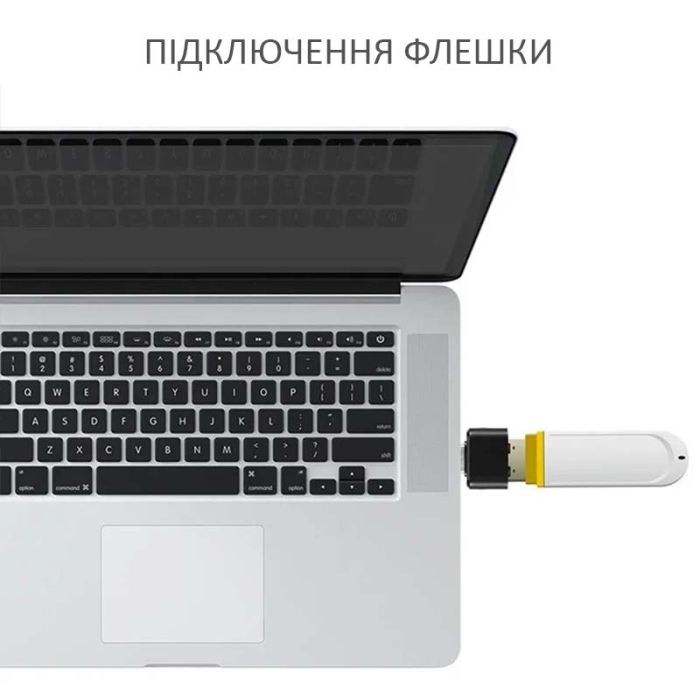 OTG переходник USB Type-C - USB 2.0 адаптер Белый
