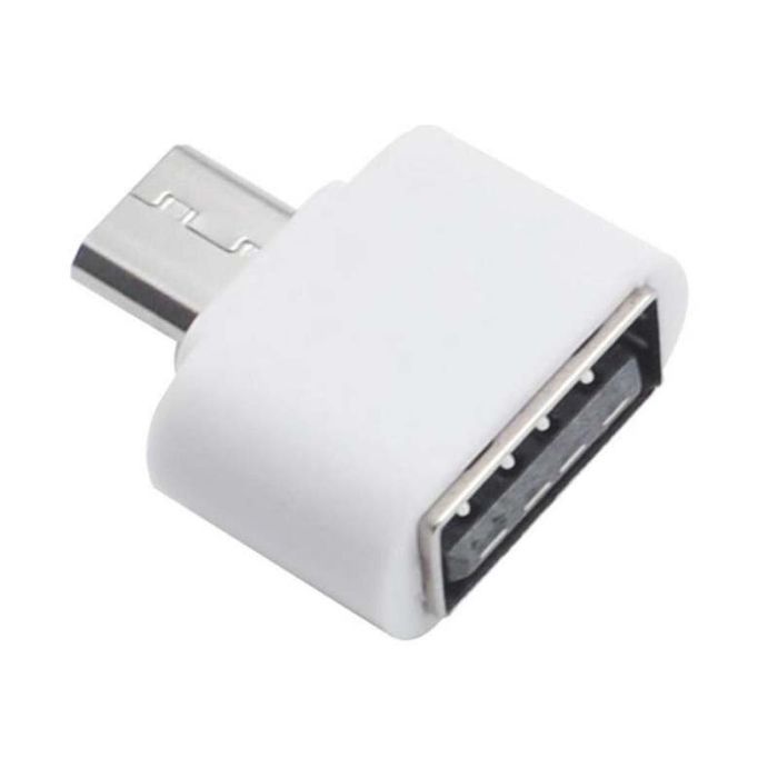 OTG переходник Micro-USB - USB 2.0 адаптер Белый