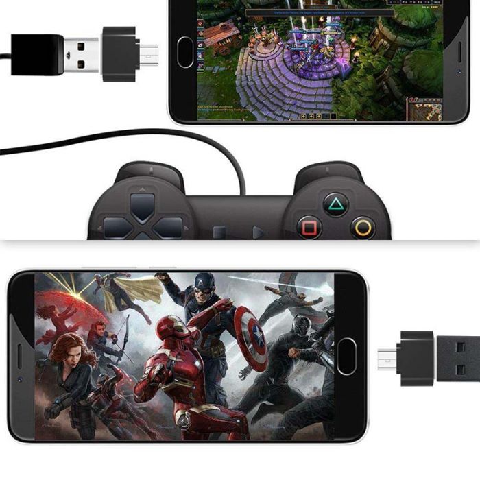 OTG переходник Micro-USB - USB 2.0 адаптер Белый