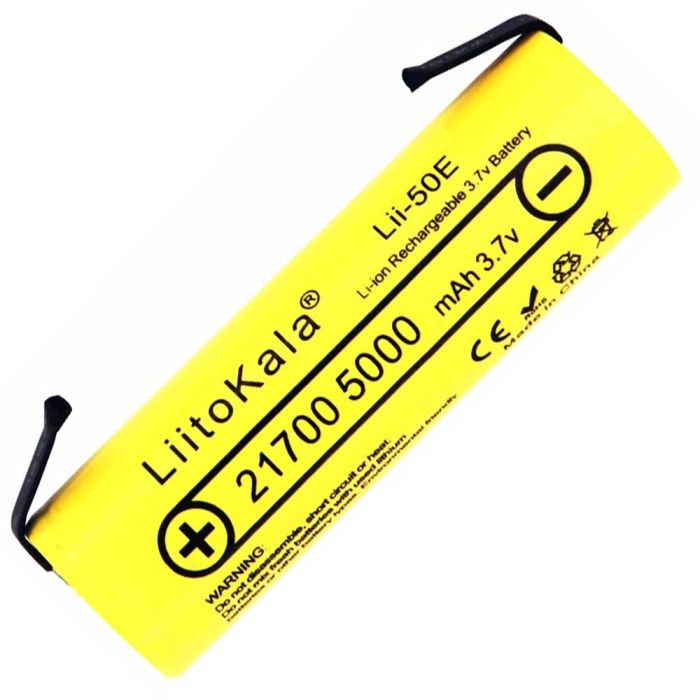 Аккумулятор LiitoKala Lii-50E-N 21700 / высокотоковый / 15А (25A) / 5000 mah / под пайку / Original