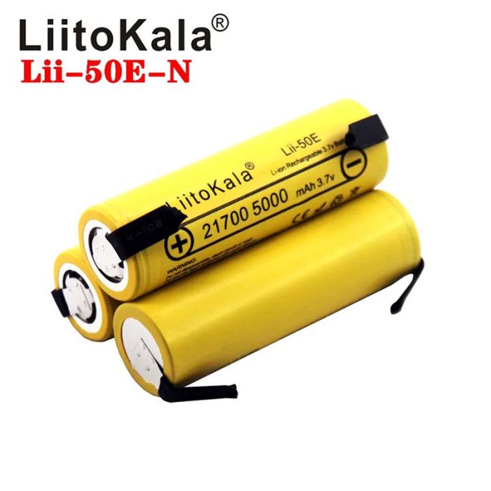 Аккумулятор LiitoKala Lii-50E-N 21700 / высокотоковый / 15А (25A) / 5000 mah / под пайку / Original