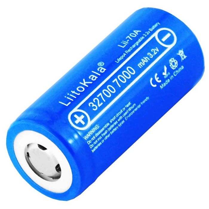 Аккумулятор LiitoKala Lii-70A 32700 / LiFePO4 / 21А / 3,2В / 7000 mАh / плоский контакт / Original