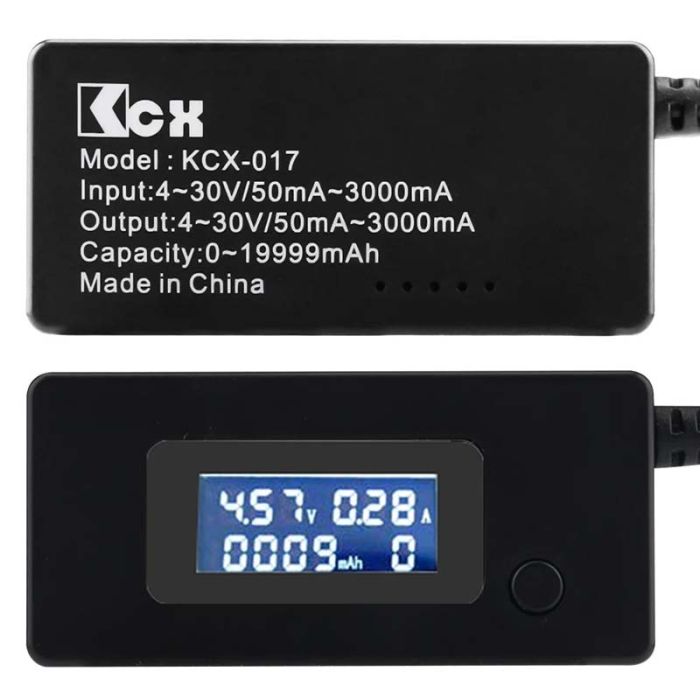 Багатофункціональний USB тестер KEWEISI KCX-017 струму напруги ємності Чорний