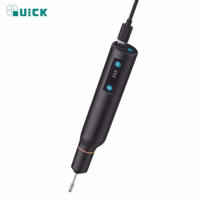 Прецизионный портативный паяльник Quick TS1 / 100-420°C / OLED / 2600 mAh / Type-C / 10W