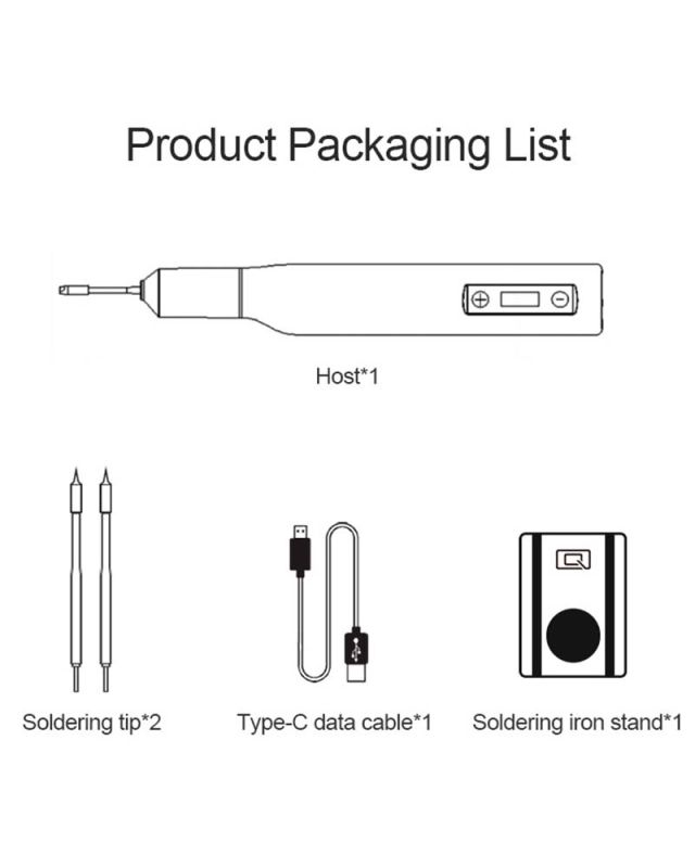 Прецизионный портативный паяльник Quick TS1 / 100-420°C / OLED / 2600 mAh / Type-C / 10W