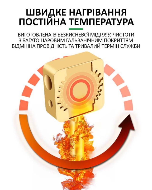 Насадка на жало паяльника Relife RL-067A для паяння шлейфів та BGA мікросхем