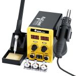 Паяльная станция 2 в 1 KaiLiwei 8589D / фен + паяльник / цифровая индикация / турбинная / 100-500°C / 700 Вт