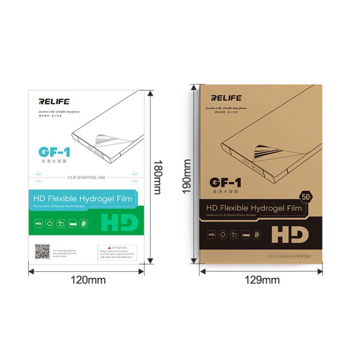 Гидрогелевая пленка RELIFE GF-1 для смартфонов до 7'' HD глянцевая