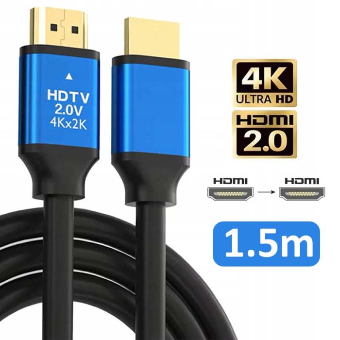 Кабель ХР-559 HDMI-HDMI V2.0 / 4K 2K Full HD / Черный 1.5м