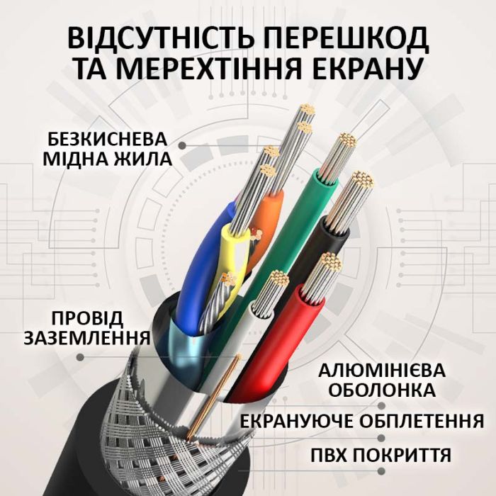 Кабель ХР-559 HDMI-HDMI V2.0 / 4K 2K Full HD / Черный 1.5м