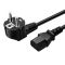 Кабель живлення Schuko PC-186 CEE 7/7 - IEC C13 євровилка / мідь / 1.5мм / 3м