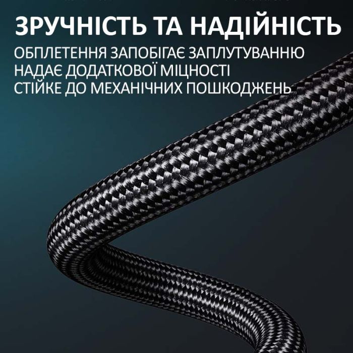 Кабель AUX Micro-USB на 3.5мм (папа-папа) аудио переходник в оплетке 1.5м Черный