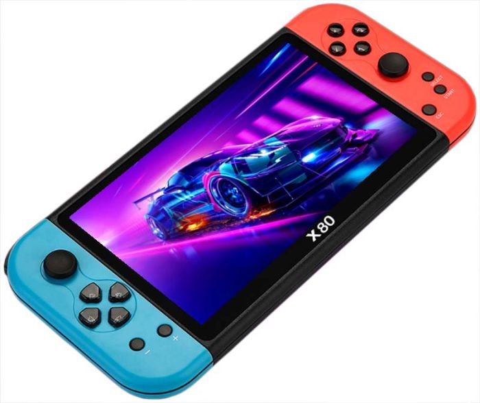 Портативная игровая приставка X80 / PSP / 7 '' / 16 ГБ / 20000 игр / HD TV выход Blue Red