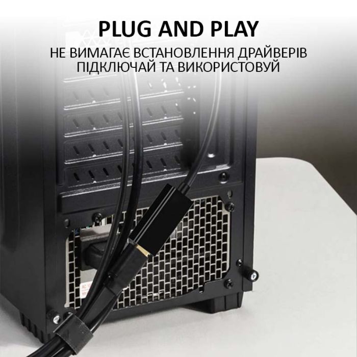 Переходник адаптер XP-352 Display Port (папа) на HDMI (мама) 1080P HD Черный