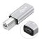Перехідник адаптер USB Type-C на USB-B 2.0 для принтера, сканера, синтезатора / сірий