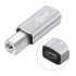 Перехідник адаптер USB Type-C на USB-B 2.0 для принтера, сканера, синтезатора / сірий