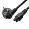 Кабель живлення Schuko PC-186 CEE 7/7 - IEC C5 для ноутбука / 0.75мм / 1.5м