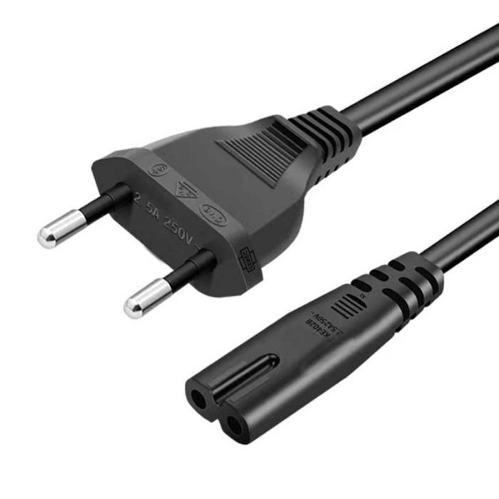 Кабель живлення XP-57 CEE 7/16 - C7 VDE / 2PIN / дріт мідь / 2x0.75мм / 1.5м