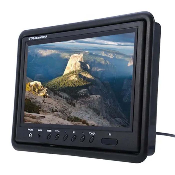 Монитор автомобильный  9'' / для камеры заднего вида / GPS / 2 видевхода / пульт ДУ / 12В / 7.5 Вт