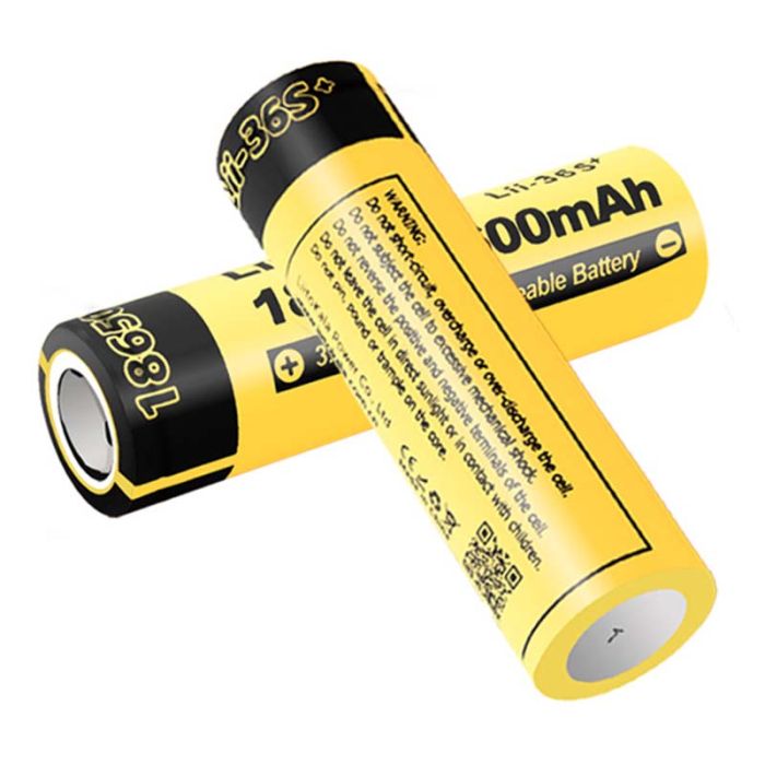 Акумулятор LiitoKala Lii-36S+ 18650 / плоский контакт / без захисту / 10A / 3600mah / Original