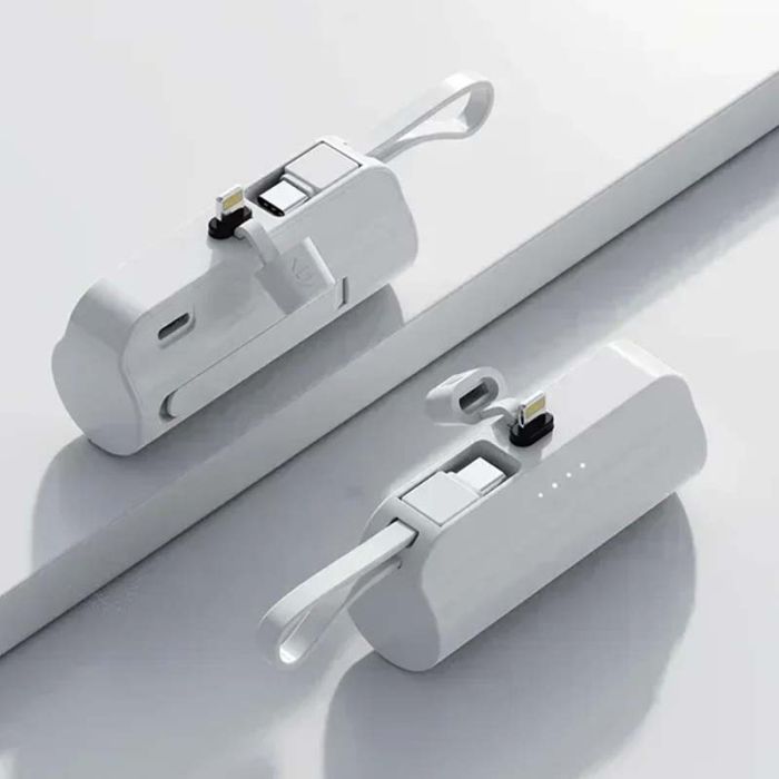 Power Bank VNpower DX121 5000 mAh Type-C /  Lightning / 2A White