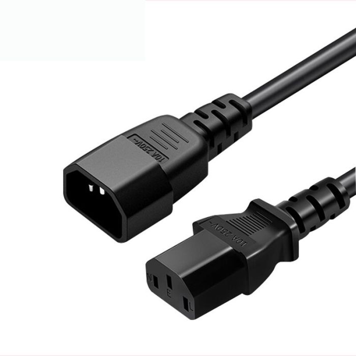 Кабель живлення вторинний XP-459 IEC C13 - C14 / для ДБЖ UPS / 1.5мм / 1.5м