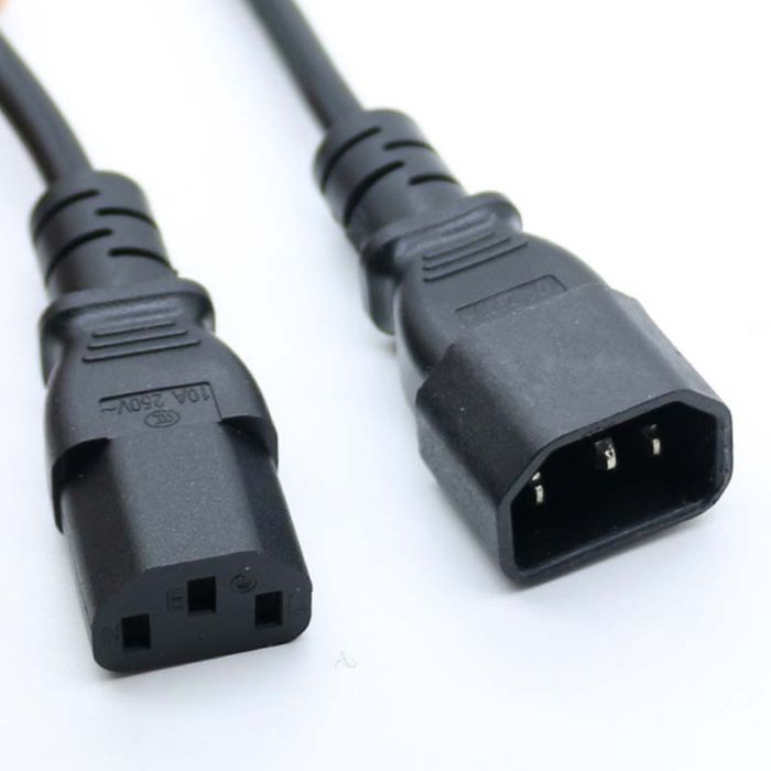 Кабель живлення вторинний XP-459 IEC C13 - C14 / для ДБЖ UPS / 1.5мм / 1.5м