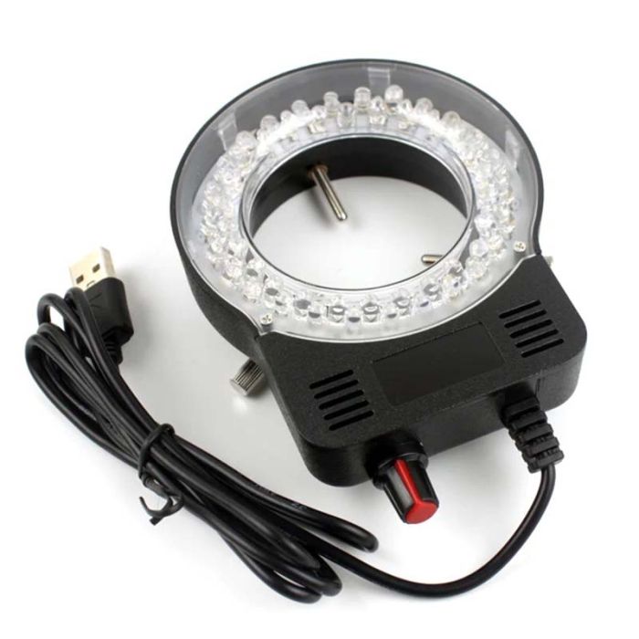 Подсветка для микроскопа WR63HWU / регулировка яркости / 65 мм / 52 диода / USB 5V / 10W Black