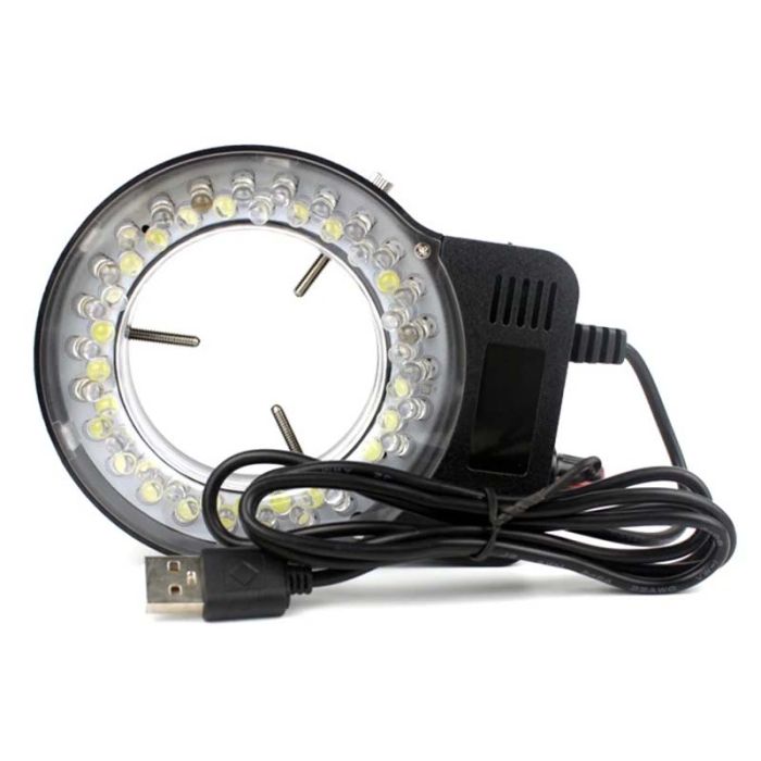 Подсветка для микроскопа WR63HWU / регулировка яркости / 65 мм / 52 диода / USB 5V / 10W Black