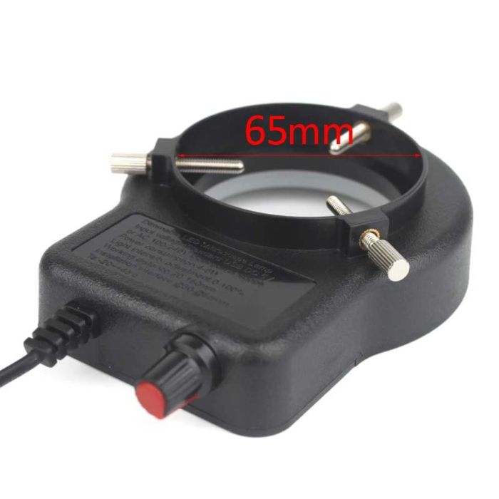Подсветка для микроскопа WR63HWU / регулировка яркости / 65 мм / 52 диода / USB 5V / 10W Black