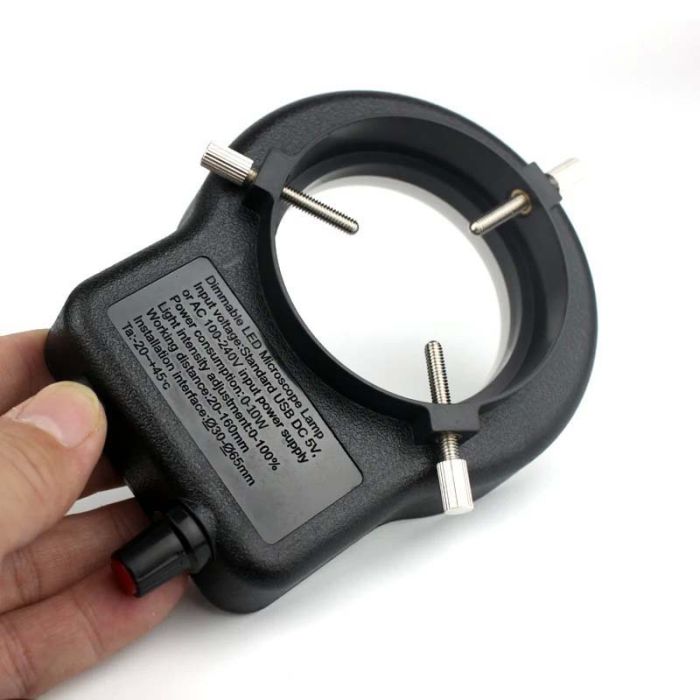 Подсветка для микроскопа WR63HWU / регулировка яркости / 65 мм / 52 диода / USB 5V / 10W Black