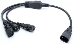 Кабель живлення XP-97 розгалужувач спліттер IEC C14 - 3x IEC C13 довжина 0.5м