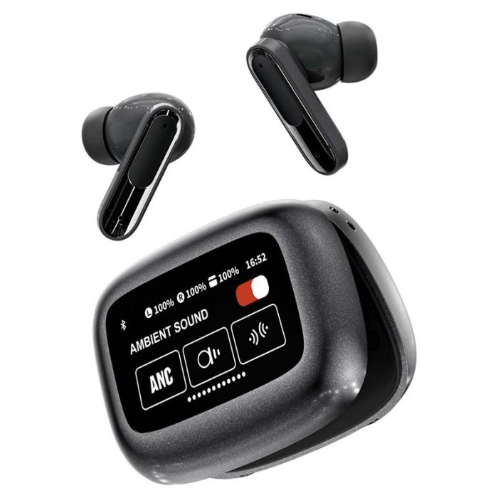Наушники беспроводные LIVE BEAM 3 TWS с LED дисплеем, Bluetooth 5.4, ANC + ENC, 380mAh, IP55 Black