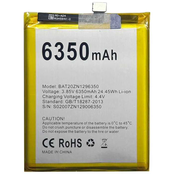 Аккумулятор для Doogee S96 / S96 Pro / S96 GT BAT20ZN1296350 (6350 mAh)