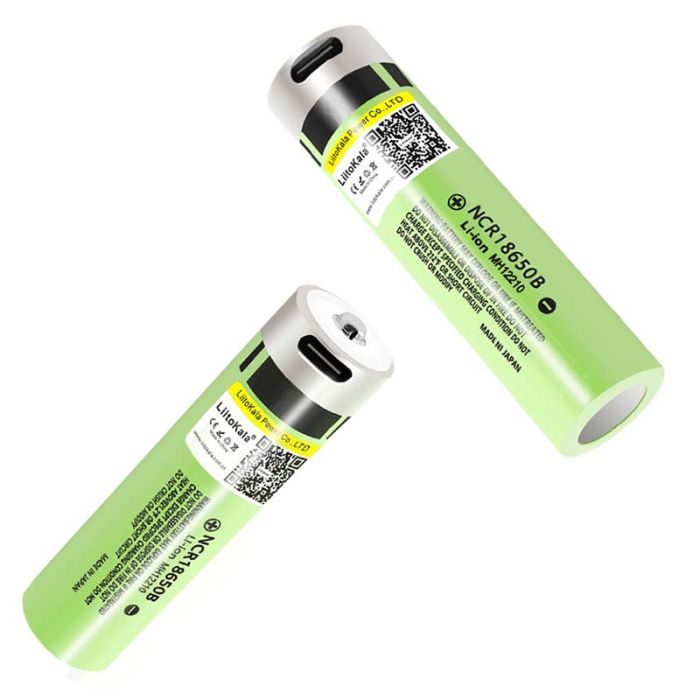 Аккумулятор LiitoKala 34B-USB 18650 / NCR18650B / Type-C / Защита / 3A / 3400mah / Original