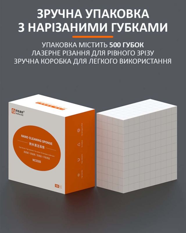 Наногубки Amaoe NCS500 для очистки плат, микросхем / 8мм / комплект 500шт.