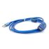 Подовжувач USB 2.0 AM/AF, 1.5m, 1 ферит, прозорий синій