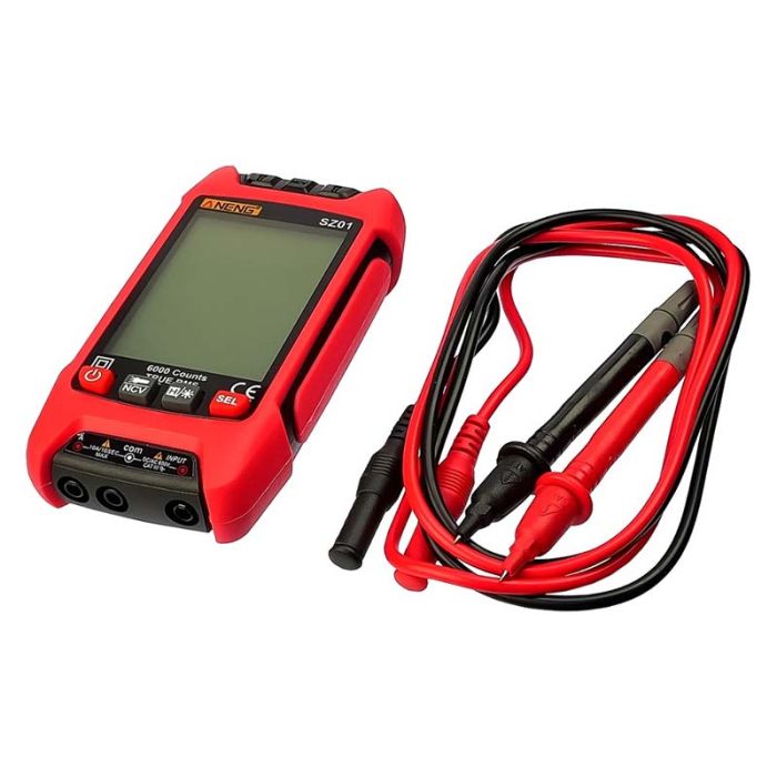 Мультиметр цифровий Aneng SZ01 кишеньковий, True RMS, NCV, автовизначення, ліхтарик, LCD, 600В, 10A