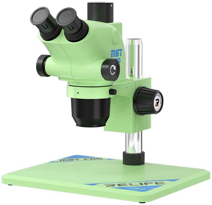 Микроскоп тринокулярный Relife RL-M6T Pro-B11 / 6.5X-65X / CTV 0,5X / подсветка / Зеленый