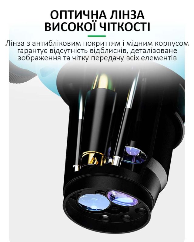 Микроскоп тринокулярный Relife RL-M6T Pro-B11 / 6.5X-65X / CTV 0,5X / подсветка / Зеленый