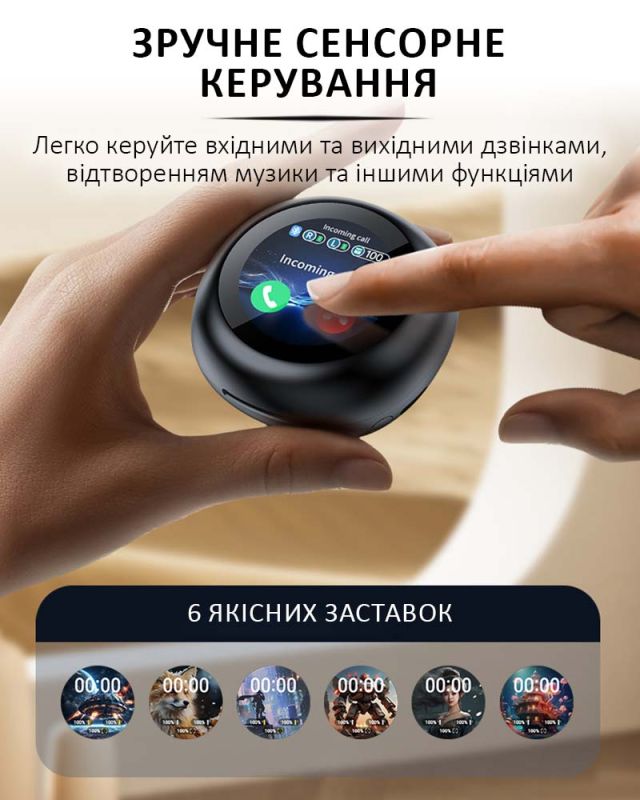 Наушники беспроводные LX-30 TWS Earbuds с LED дисплеем, Bluetooth 5.4, ANC + ENC, 300mAh Black