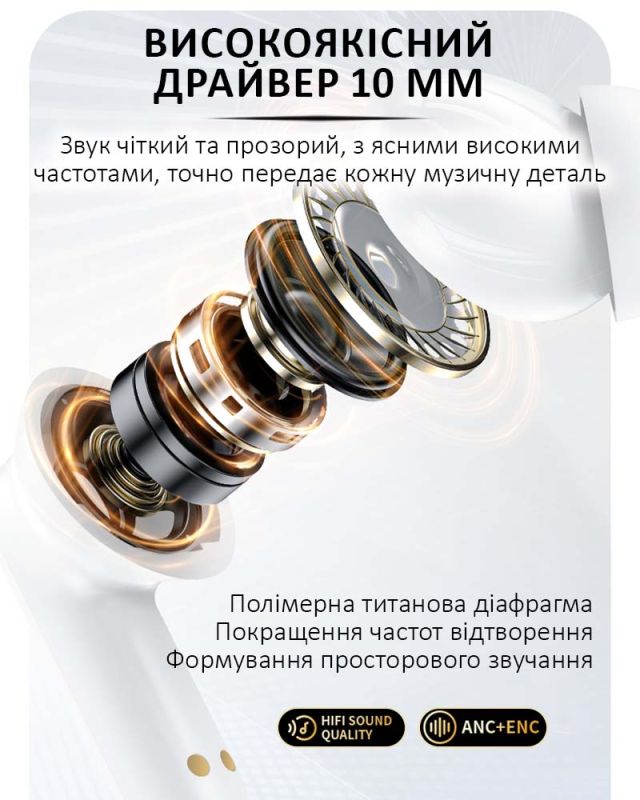 Наушники беспроводные LX-30 TWS Earbuds с LED дисплеем, Bluetooth 5.4, ANC + ENC, 300mAh Black